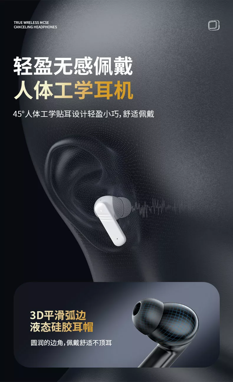 小狮ai蓝牙耳机运动屏显主动降噪长续航高音质多功能耳机