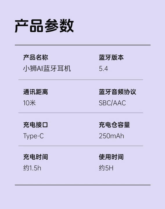 小狮AI耳机TS63